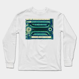 Aerial top down view of empty parking lot Long Sleeve T-Shirt